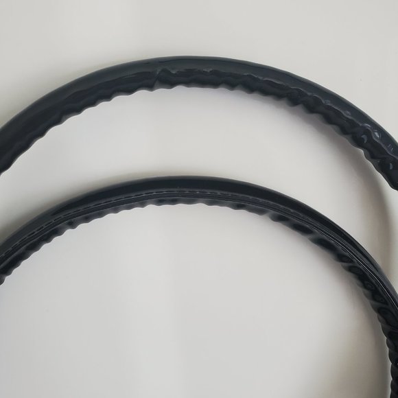 MAGGIE B Whimsy Shopping Girl Tote Bag Black Teal Yellow Polka Dots Canvas Charm - Picture 4 of 9